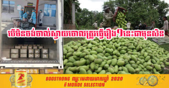 រដ្ឋមន្ត្រី​ក្រសួង​កសិកម្ម​អំពាវនាវជាថ្មីម្តងទៀត ចំពោះម្ចាស់ចំការស្វាយដែលមានបំណងនាំចេញស្វាយស្រស់ទៅប្រទេសចិន ត្រូវធ្វើរឿងនេះជាមុនសិន