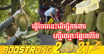 រដ្ឋាភិបាលថៃ ព្រមានថាការប្រមូលផល និងលក់ទុរេនមិនទាន់ទុំ អាចប្រឈមមុខជាប់ពន្ធនាគាររយៈពេល ៣ឆ្នាំ