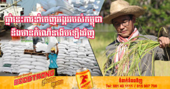 សហព័ន្ធស្រូវអង្ករកម្ពុជា រំពឹងថាការនាំចេញអង្កររបស់កម្ពុជានៅចុងឆ្នាំនេះ នឹងមានកំណើនកើនឡើងតាមផែនការដែលបានគ្រោងទុក