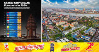 Seasia Stats ចុះផ្សាយថា កម្ពុជា ត្រូវបានចាត់ទុកជាប្រទេសដែលមានកំណើនសេដ្ឋកិច្ចខ្ពស់ជាងគេ (6.1 ភាគរយ) លេខរៀងទី3 នៅអាស៊ីនៅឆ្នាំ 2024 និងនៅកំពូលគេក្នុងចំណោមប្រទេសសមាជិកអាស៊ាន