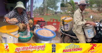 ពលរដ្ឋក្នុងភូមិអង្កោលខេត្តកែប កំពុងមមាញឹកប្រមូលយកគី មកធ្វើកាពិ តាមបែបប្រពៃណី ខណ:តម្លៃ និងទីផ្សារកាន់តែល្អ