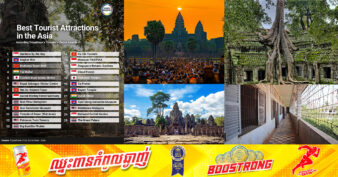 គោលដៅទេសចរណ៍សំខាន់ៗ ចំនួន ៤ របស់កម្ពុជា បានជាប់ជាគោលដៅទាក់ទាញទេសចរណ៍ល្អបំផុតនៅអាសុី ផ្ដល់ដោយ TripAdvisor
