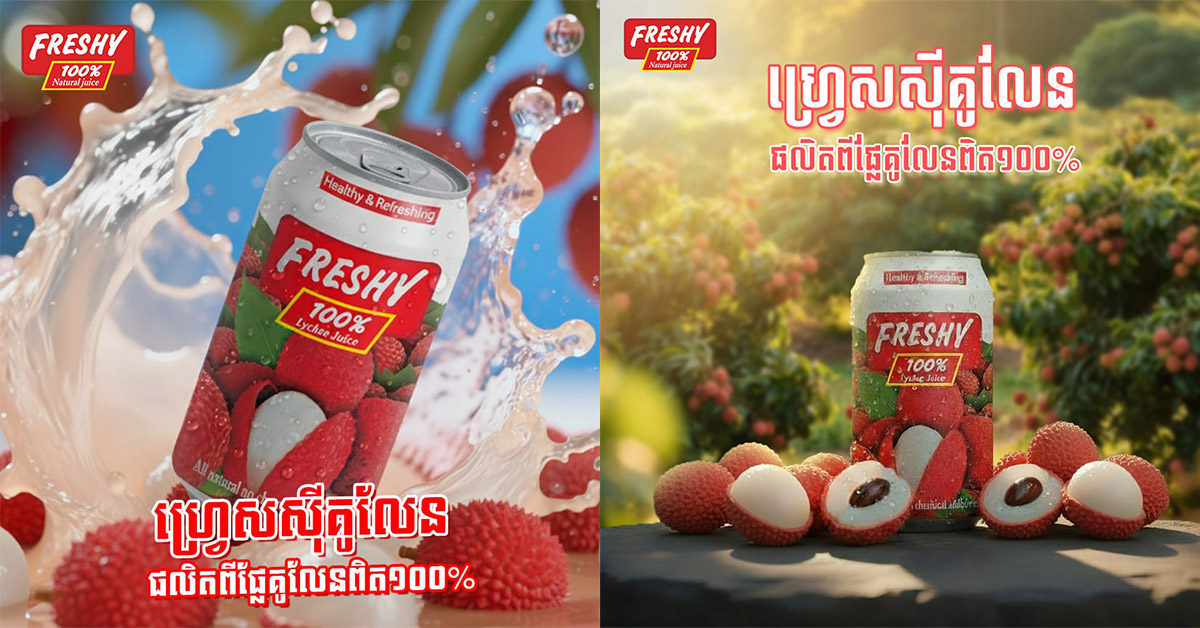 ហ្វ្រេសស៊ីទឹកគូលែន ឆ្ងាញ់ជក់ចិត្ត ដូចបានញុំាផ្លែគូលែនស្រស់ៗពិតៗ